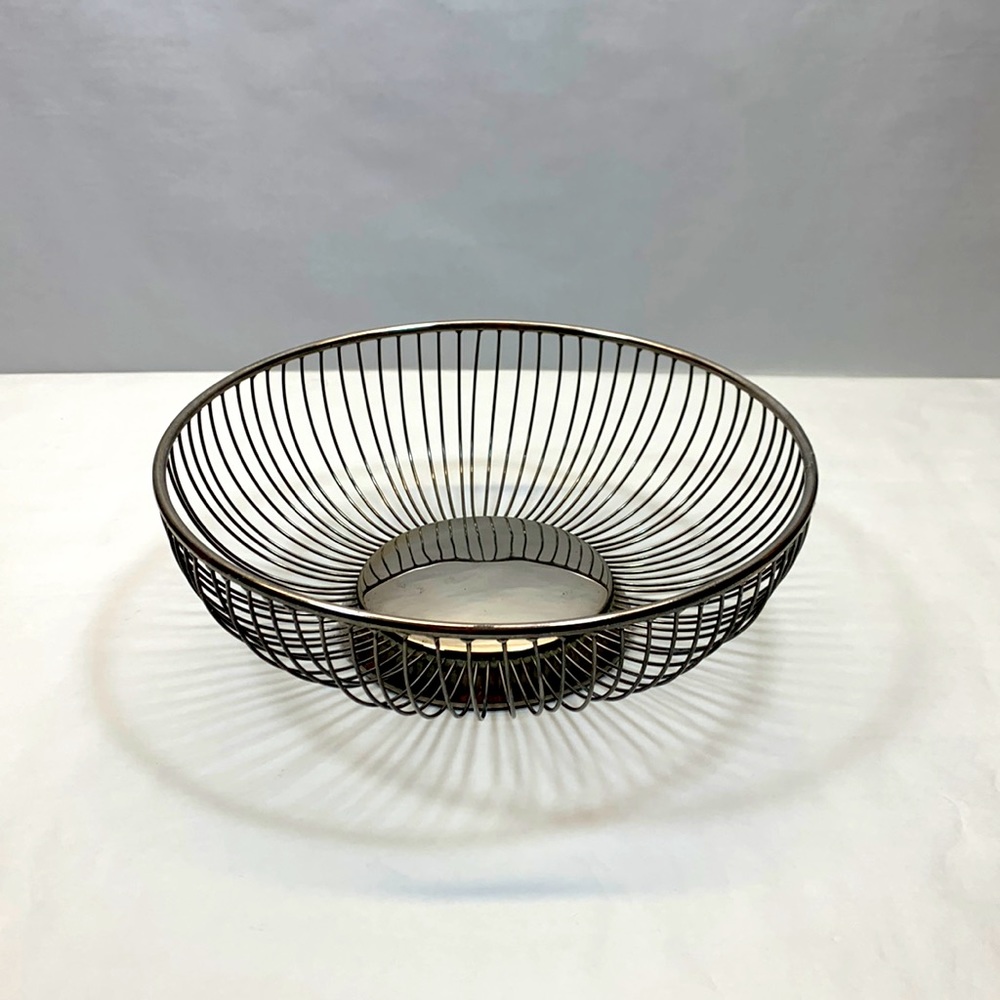 Vintage Leonard Silver Plated Bread Bowl Accent